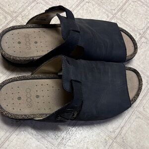 Women's Ecco  Black Slide Sandals